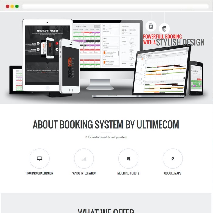 Website creation BOOKING SYSTEM