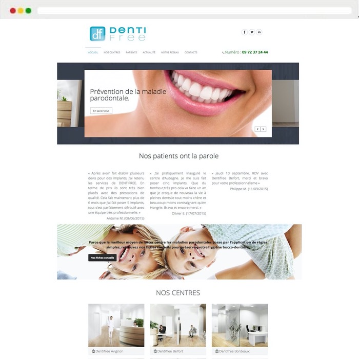 Website creation Dentifree