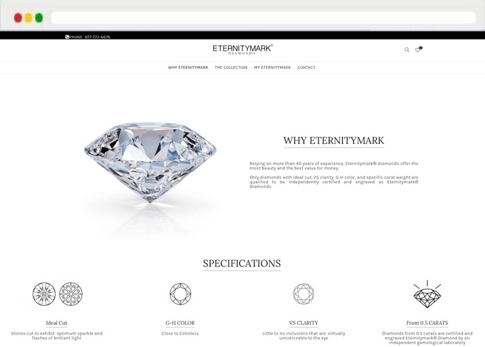 Website creation Feature Eternitymark