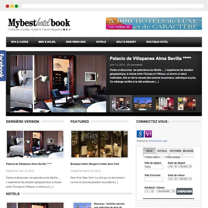 Website creation My Best Hotel Book