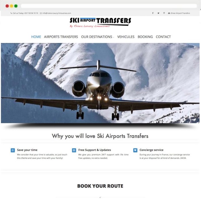 Website creation Ski Airports Transfer